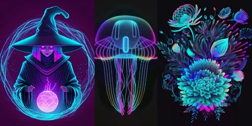Cyber Neon Images generated by midjourney