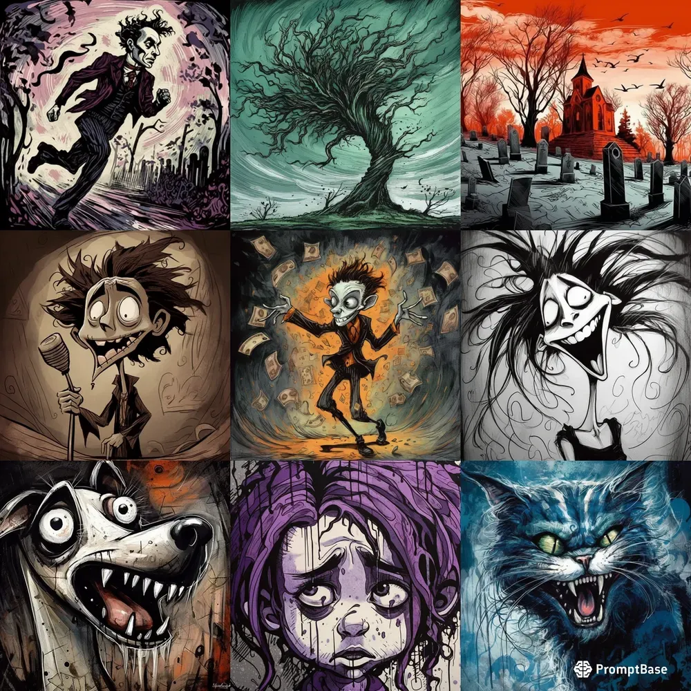 Modern Cartoons Tim Burton Style