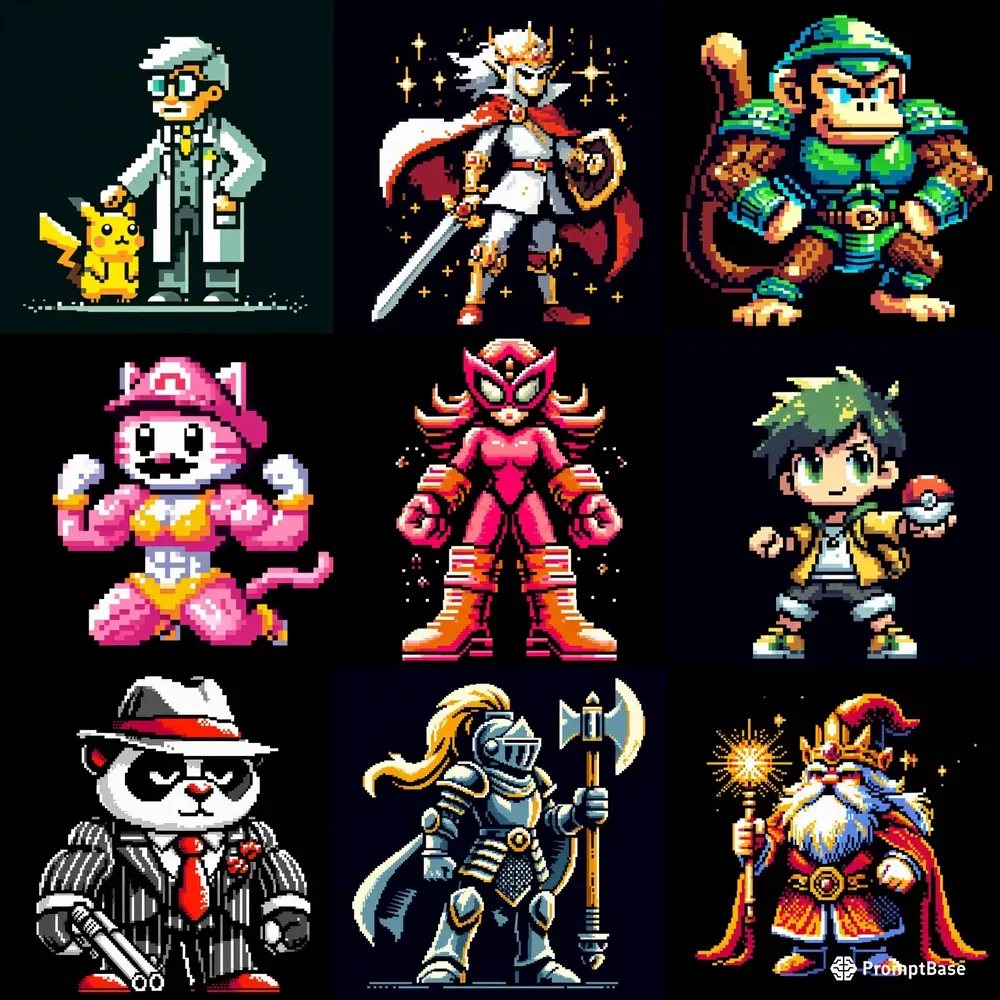 16 Bit Character Modern Pixelart