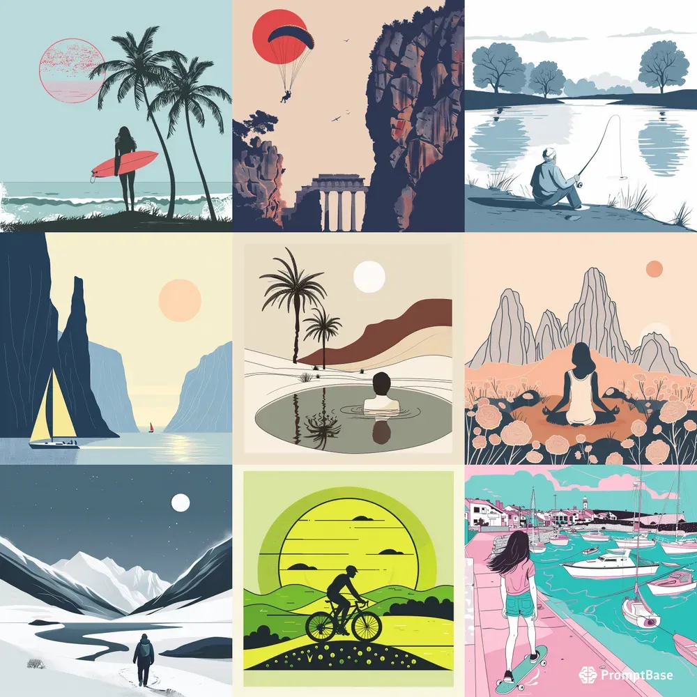 Serene Sports Escapes Art Series