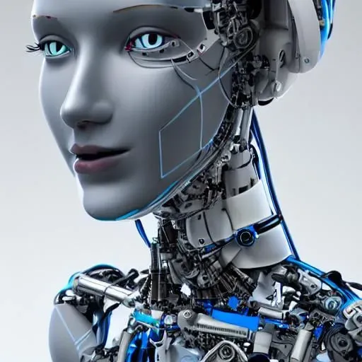 Robotic Woman Portrait