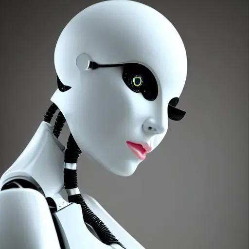 Robotic Woman Portrait
