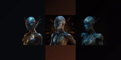 Futuristic Astral Alien generated by midjourney