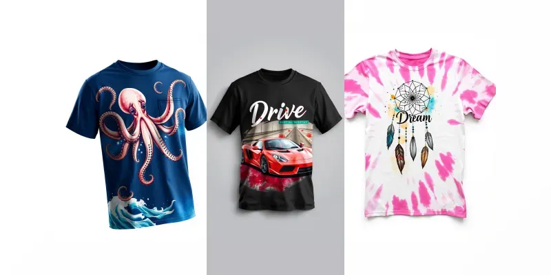 Illustrated Tshirt Design Mockups generated by undefined