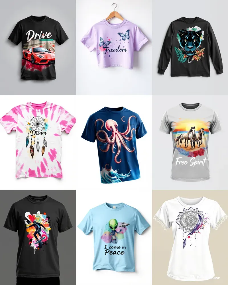 Illustrated Tshirt Design Mockups