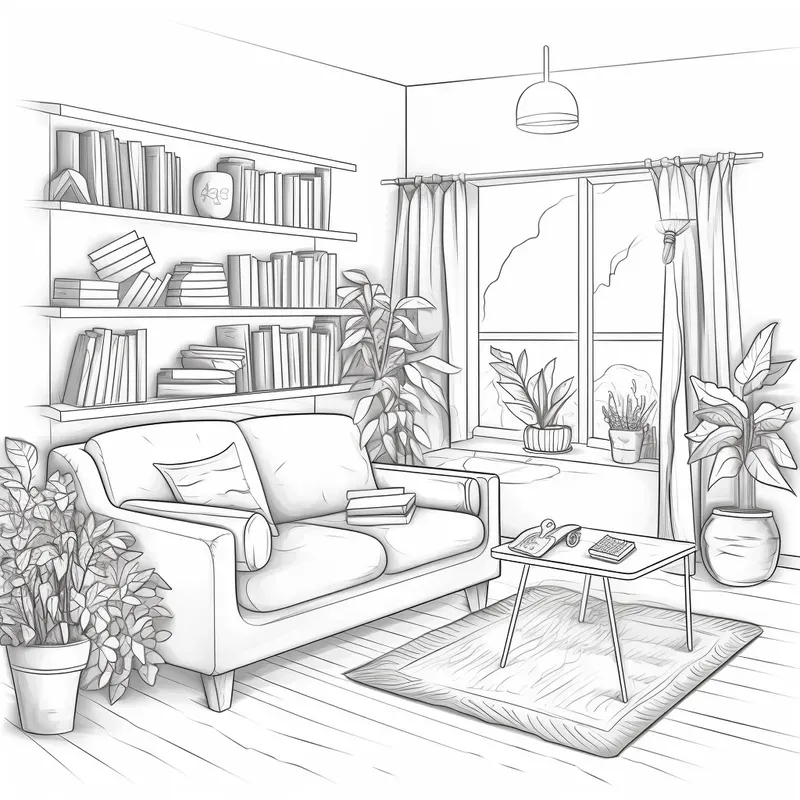 Adult Coloring Book Pages Home Interiors