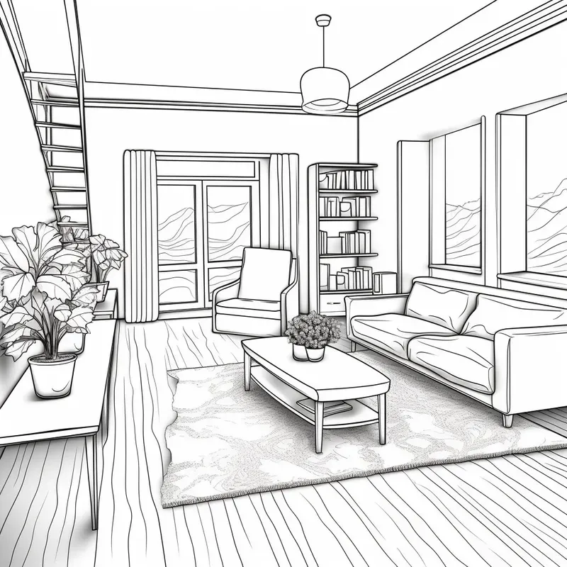 Adult Coloring Book Pages Home Interiors