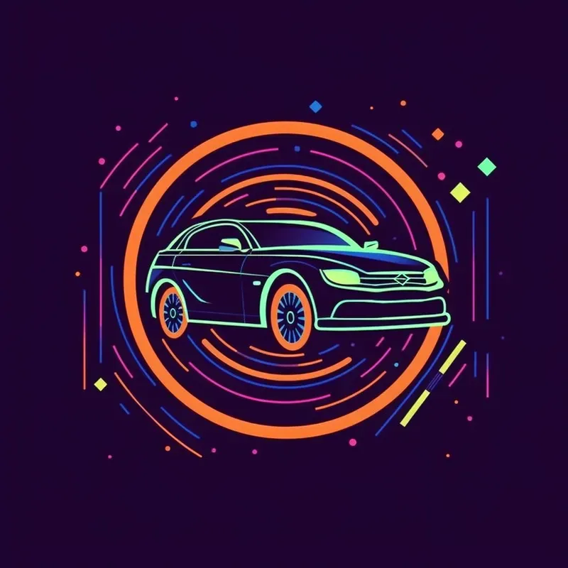 Futuristic Spacethemed Neon Light Icons