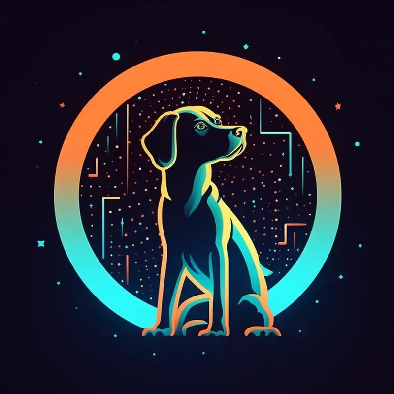 Futuristic Spacethemed Neon Light Icons