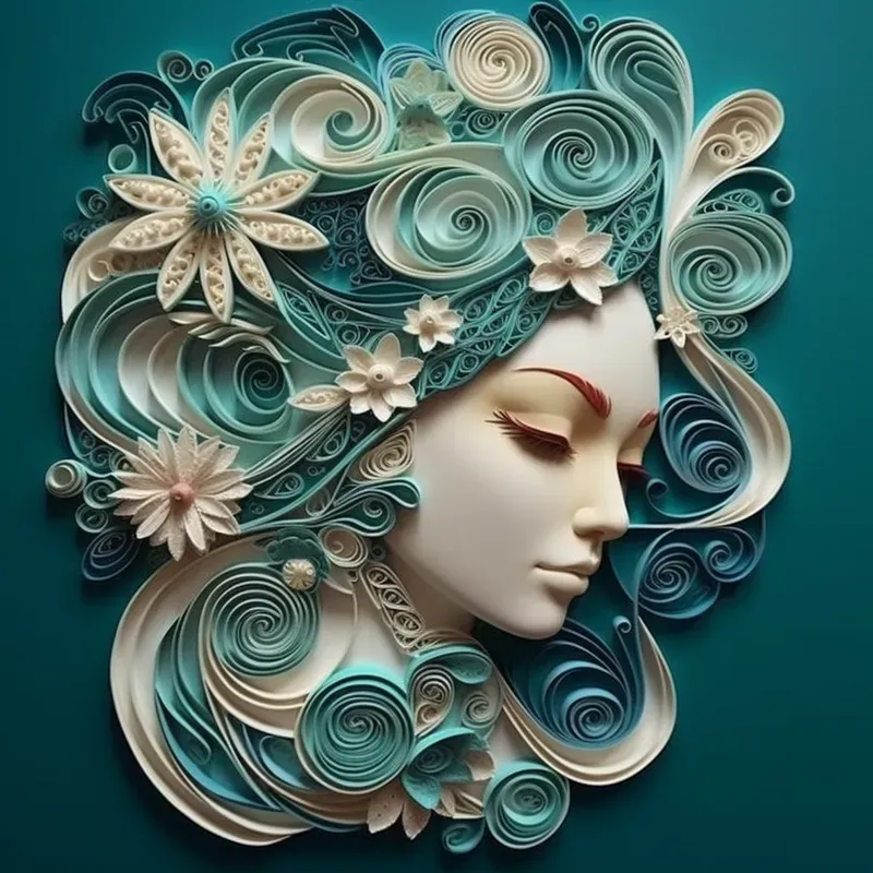 Realistic Artistic Art Paper Compositions