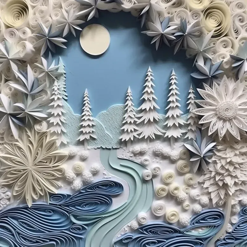 Realistic Artistic Art Paper Compositions