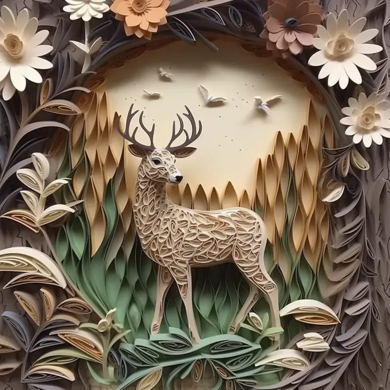 Realistic Artistic Art Paper Compositions