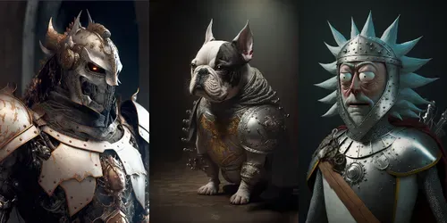 Knight Themed Animals And Characters generated by midjourney