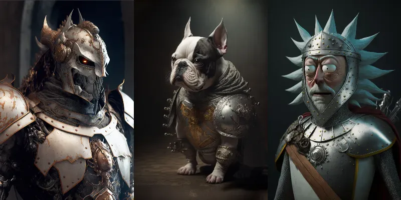 Knight Themed Animals And Characters generated by undefined