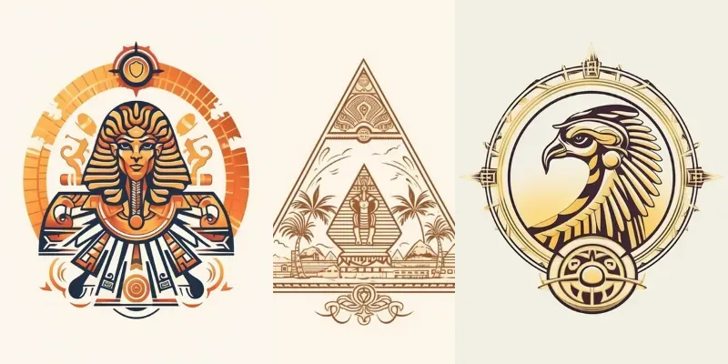 Egyptian Style Logo Designs generated by undefined