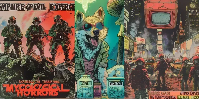 80s Horror Comic Books Covers generated by undefined