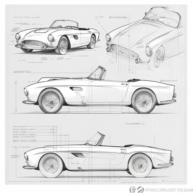 Precise Sketches On White Paper