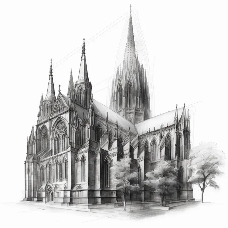 Precise Sketches On White Paper