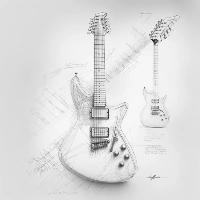 Precise Sketches On White Paper