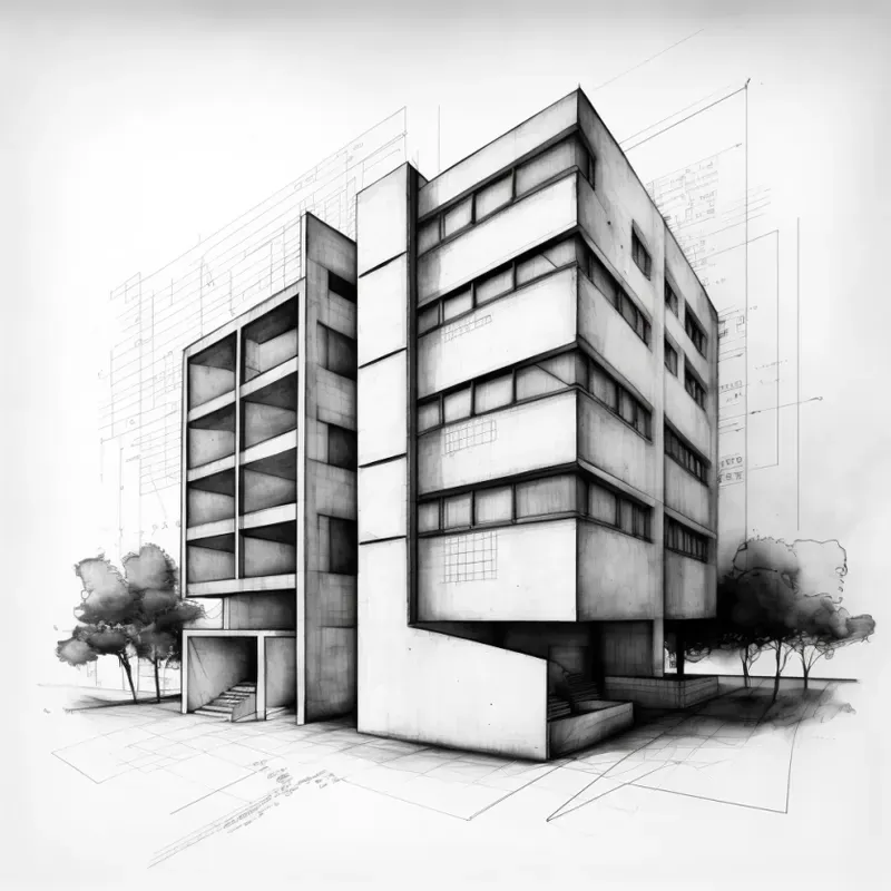 Precise Sketches On White Paper