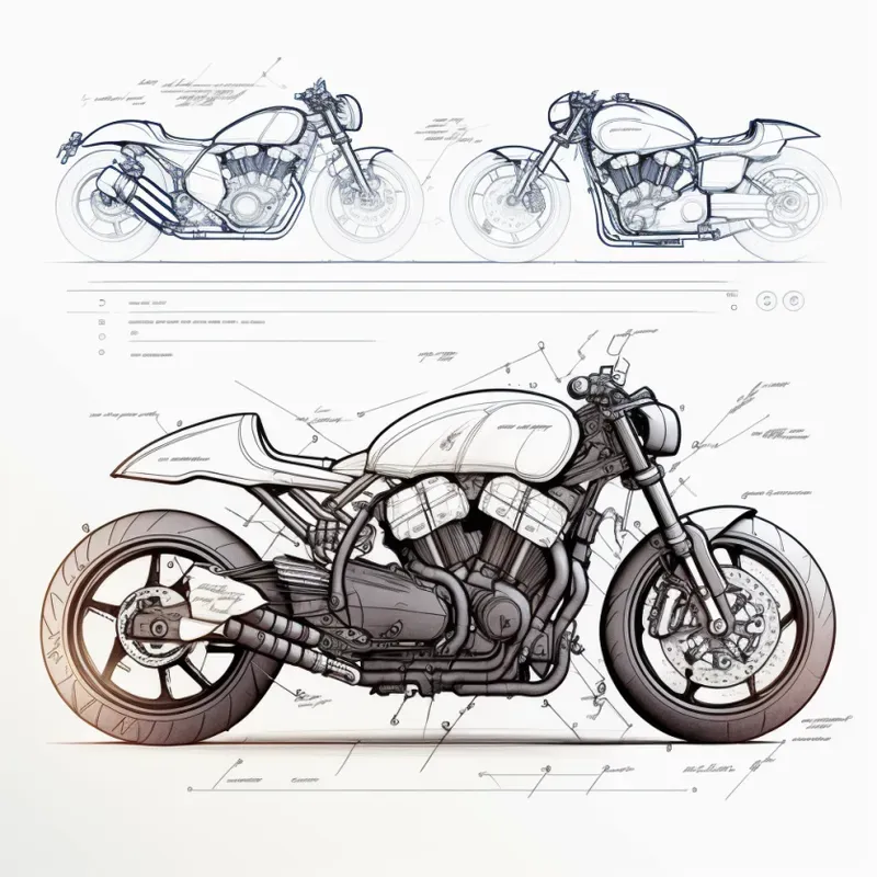 Precise Sketches On White Paper