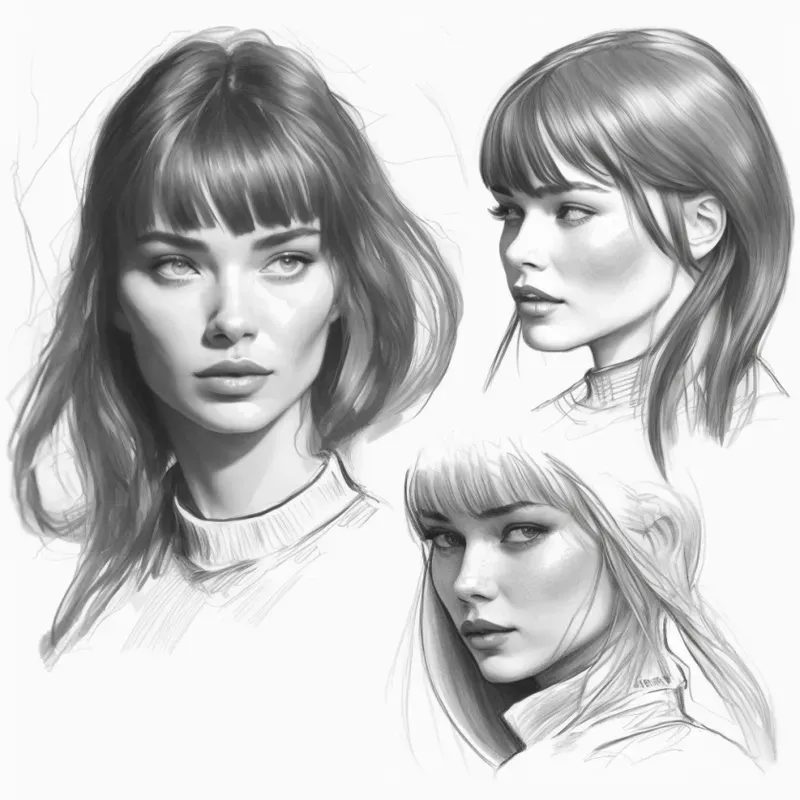 Precise Sketches On White Paper