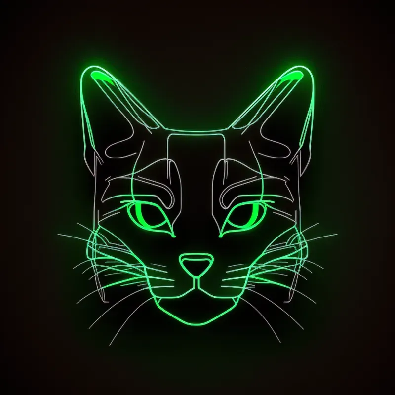 Flat Designs In Neon Sign Style