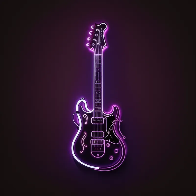 Flat Designs In Neon Sign Style