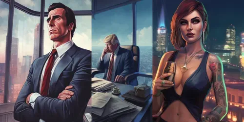 Grand Theft Auto Illustrations generated by midjourney