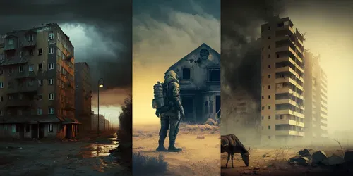 Post Nuclear Worlds generated by midjourney