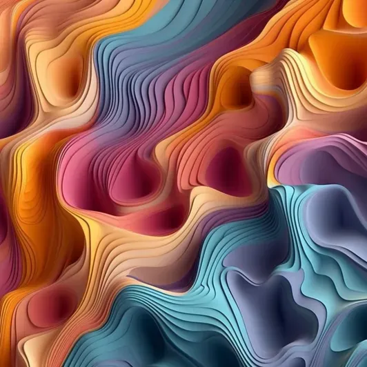 3D Fluid Shapes In Topography