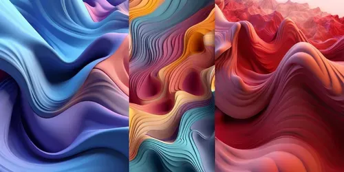 3D Fluid Shapes In Topography generated by midjourney