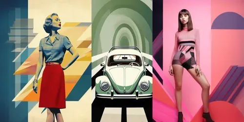 Vibrant 50s Designs generated by midjourney