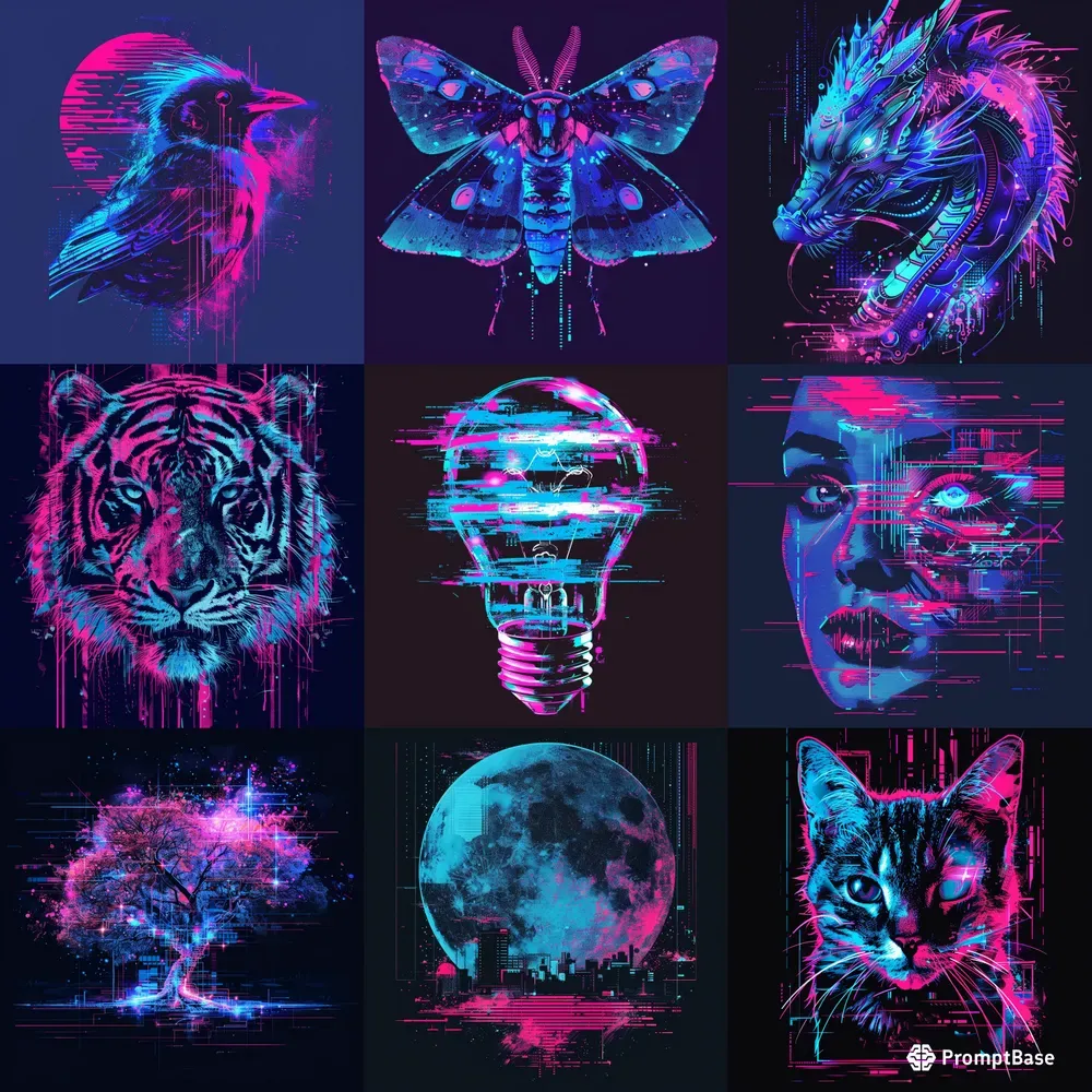Neon Cyberpunk Tee Tshirt Designs