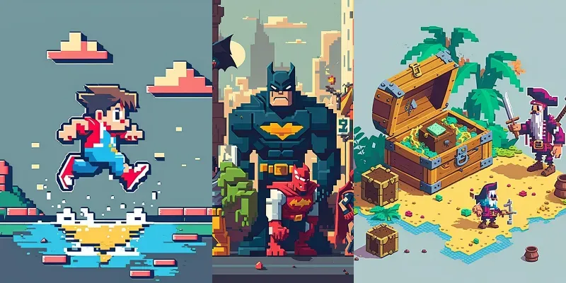 Retro Style Pixel Art generated by undefined