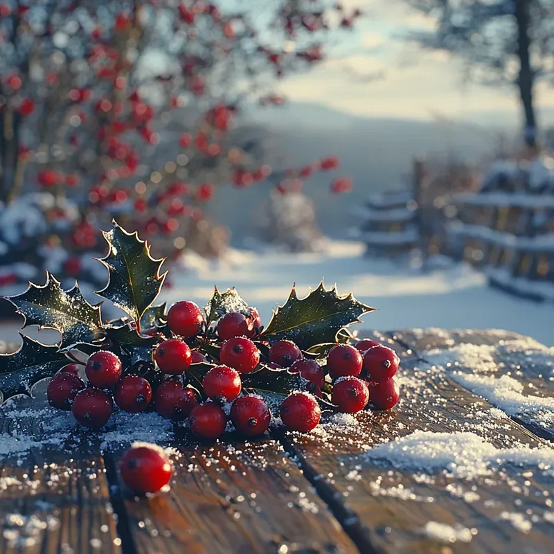 Christmas Accents In The Snow