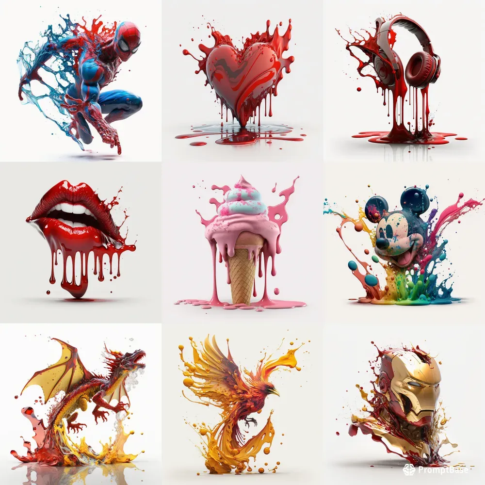 Liquified Splashing Sculptures