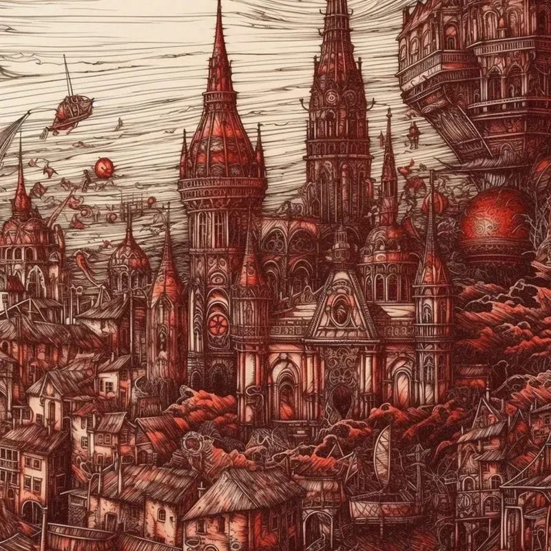Gothic Woodcuts With Color