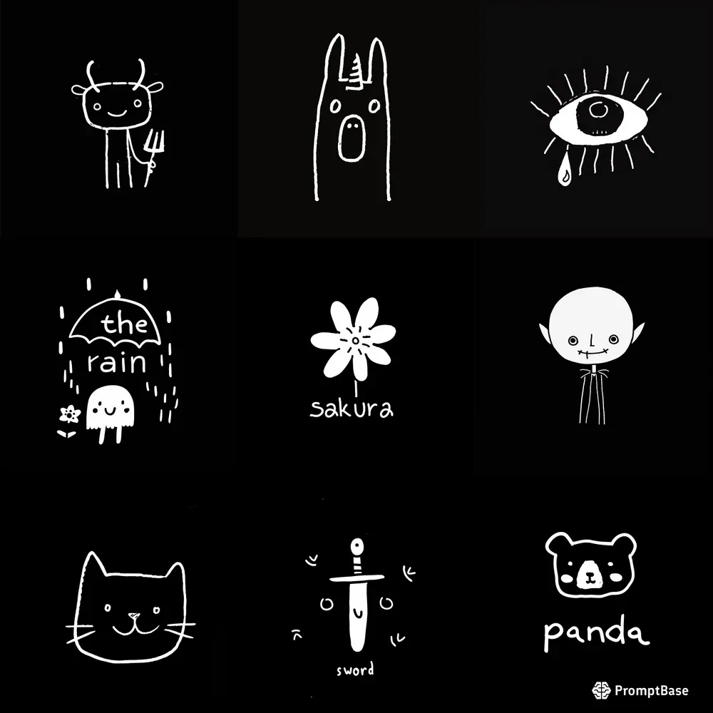 Whimsical Doodle Logos