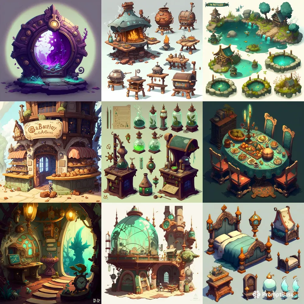 Game Environment Assets And Buildings