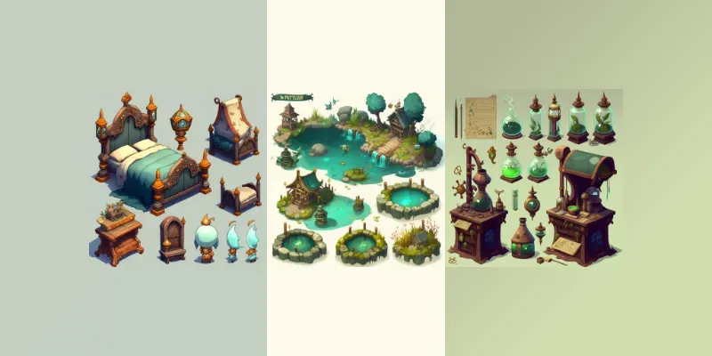 Game Environment Assets And Buildings generated by undefined