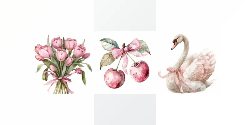 Coquette Aesthetic Cliparts generated by undefined
