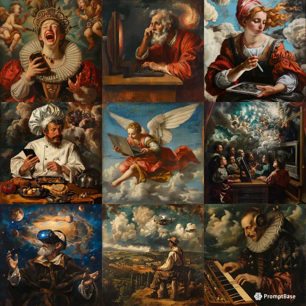 Modern Tech In Renaissance Oil Paintings