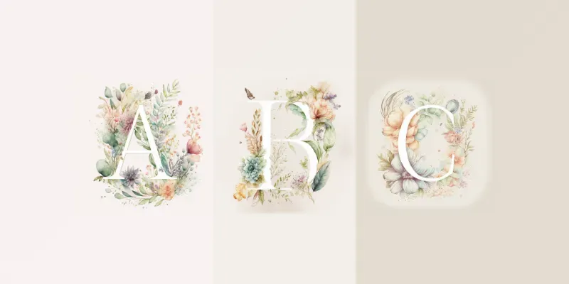 Floral Letters generated by undefined