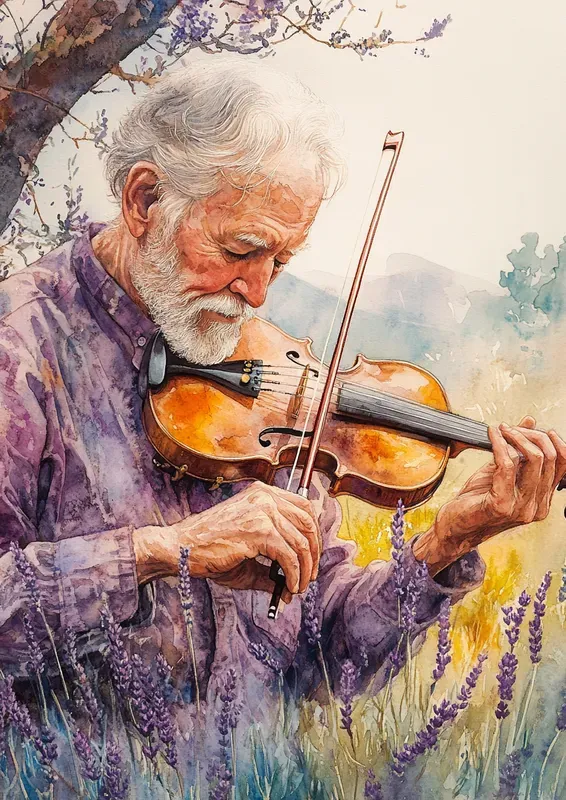 Lavender Fields Soft Watercolor Art Pages