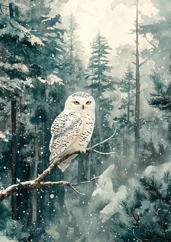 Winter Watercolor Scenes Illustrations