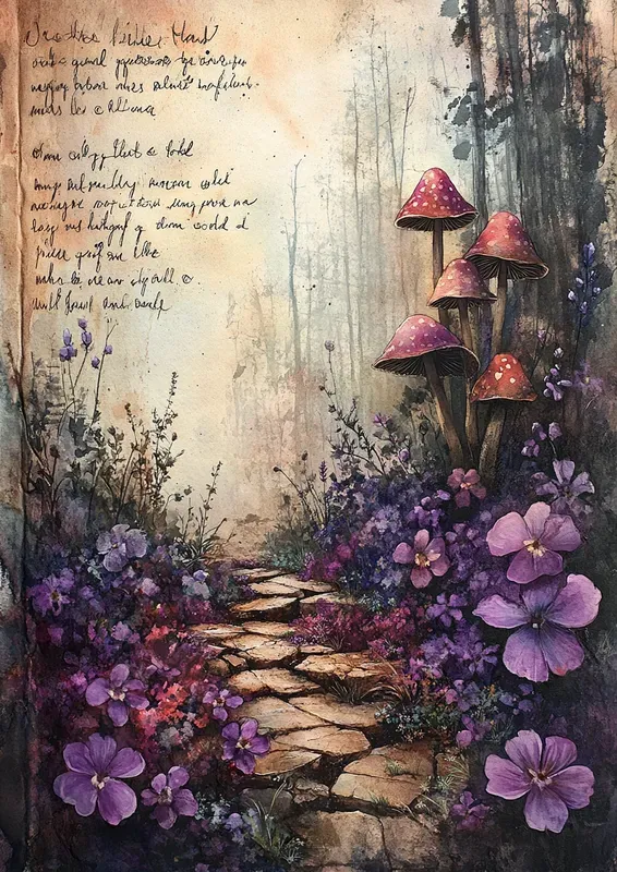 Fairy Tale Junk Journal Pages Whimsical
