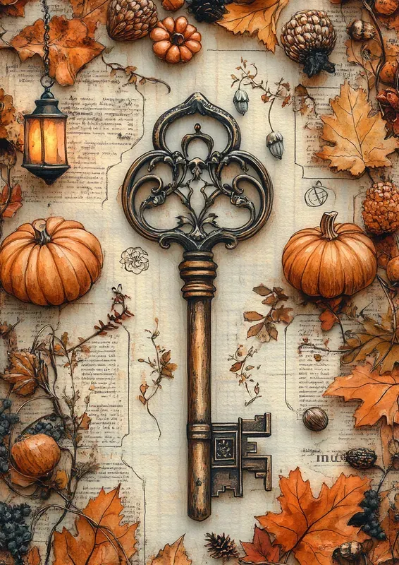 Autumn Mystical Junk Journal Pages