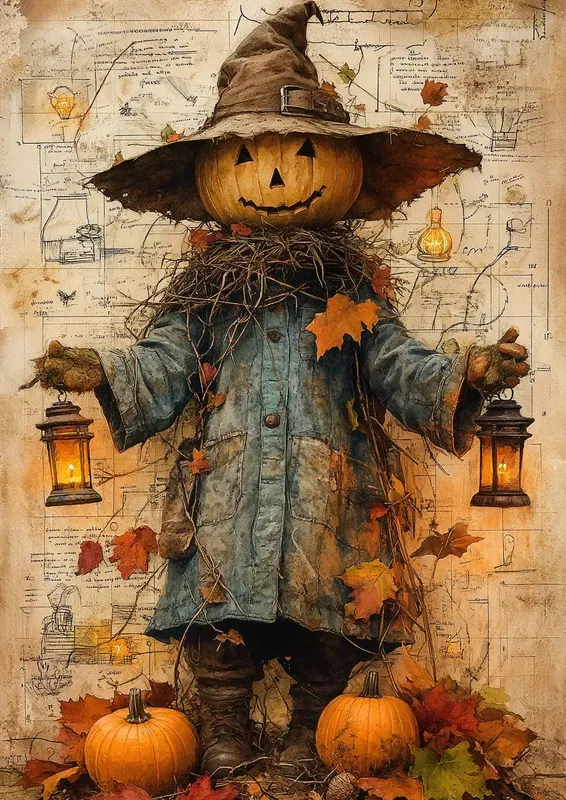 Autumn Mystical Junk Journal Pages