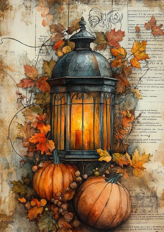 Autumn Mystical Junk Journal Pages